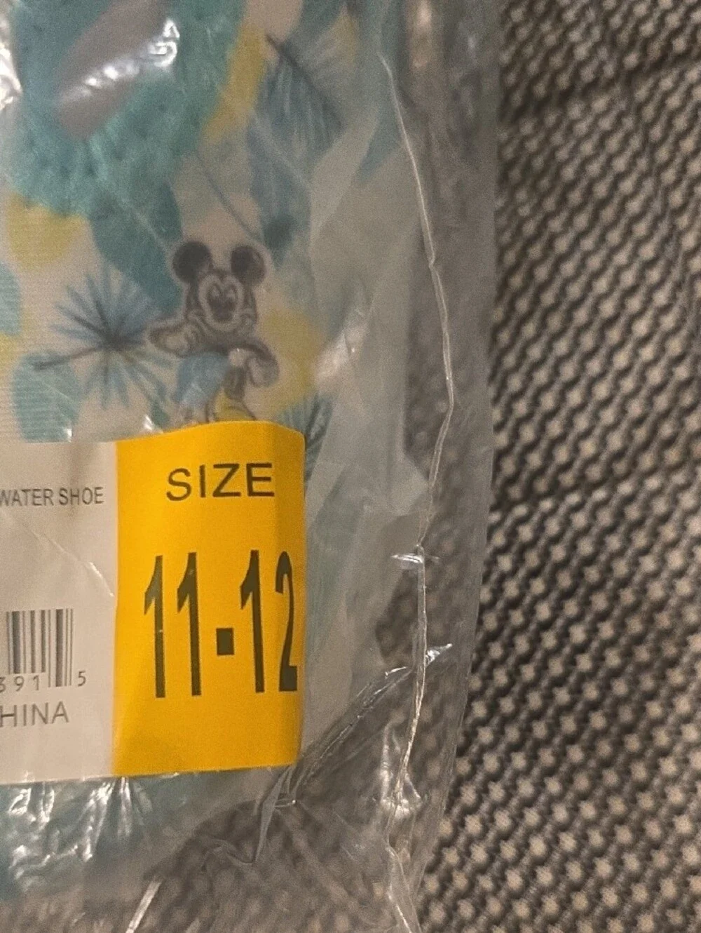 Disney Aqua Blue and Yellow Mickey Mouse Kids Water Shoes